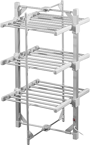 Daewoo 3-Tier Heated Clothes Airer with Cover