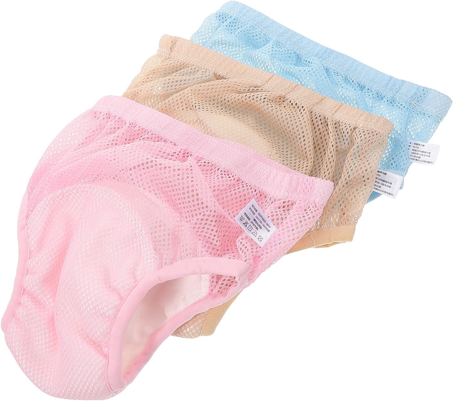 3pcs Waterproof Training Pants, Cotton Potty Training Underwear with TPU Waterproof Layer, Breathable and Comfortable Fit, for Independence