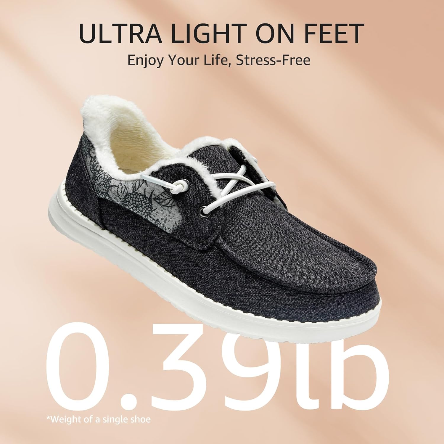 STQ Fur Lined Slip on Loafers for Women Plantar Fasciitis Relief Sneakers Comfort Orthopedic Maternity Shoes for Travel - Image 6