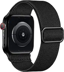 Pulseira Lerobo unissex, trançada, esportiva, de nylon elástico, compatível com Apple Watch Ultra 2, SE, 9, 8, 7, 6, 5, 4, 3, 2, 1 de 38 mm, 40 mm, 41 mm, 42 mm, 44 mm, 45 mm, 49 mm