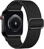 Lerobo Braided Band Compatible with Apple Watch Series 10 9 8 7 46mm 45mm 41mm Ultra 2 49mm Series 6 5 SE 44mm 40mm Series 4 3 2 1 38mm 42mm Men iWatch Bands Women Stretchy Nylon Solo Loop Sport Strap