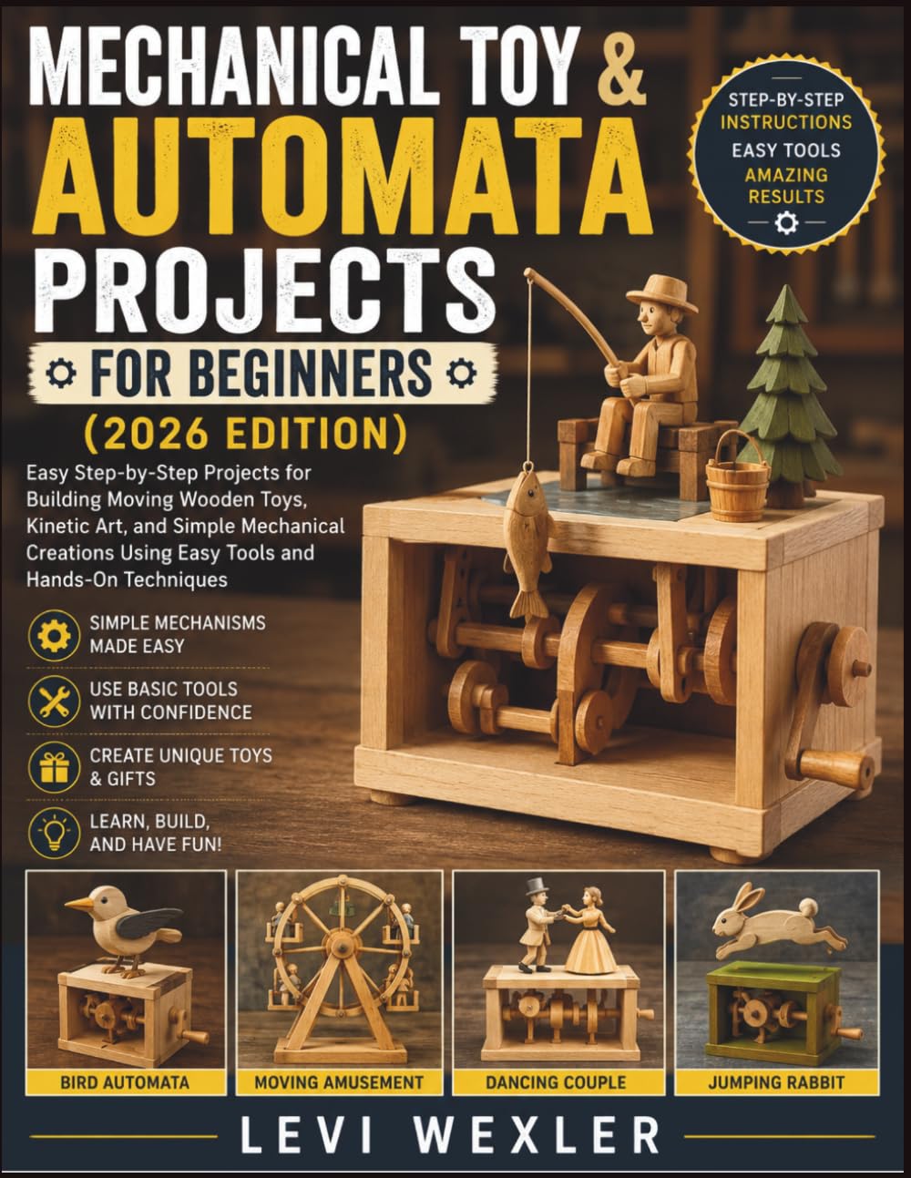 Mechanical Toy & Automata Projects For Beginners (2026 Edition): Easy Step-by-Step Projects for Building Moving Wooden Toys, Kinetic Art, and Simple ... Using Easy Tools and Hands-On Techniques