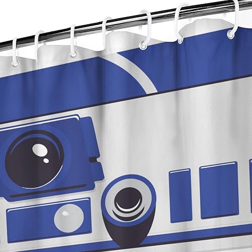 Miniatura 3 de Cortina de ducha de película de ciencia ficción espacial, impermeable, con gancho de poliéster, cortina de baño moderna, 72 x 72 pulgadas para
