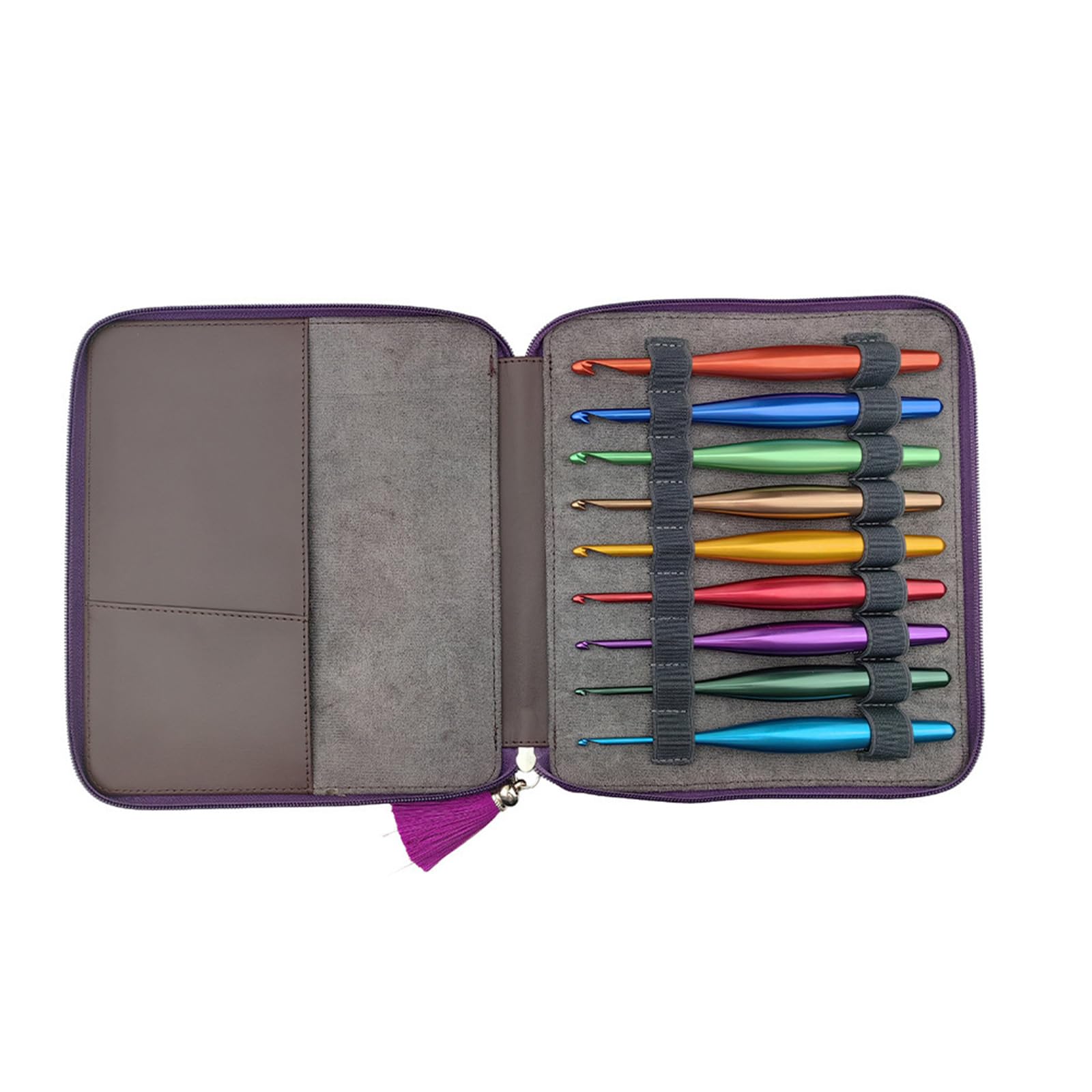 9 Pcs Crochet Hook Set Colourful Crochet Needle 3.5mm to 8.0mm Knitting Needle Crocheting Accessories Knitting