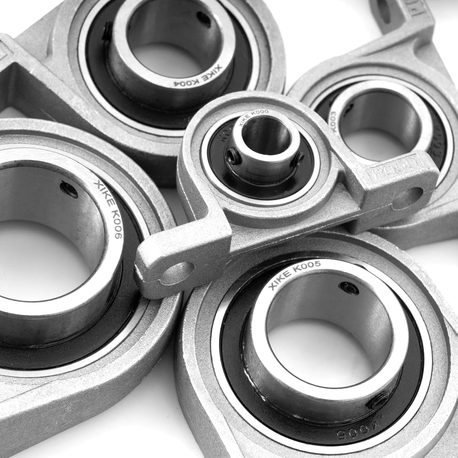 XiKe 4 szt. KP007 otwór 35 mm kołnierz ze stopu cynku, łożyska bloku poduszek, pasuje do drukarki 3D / DIY / maszyny CNC, robotyki i systemu ruchu liniowego.