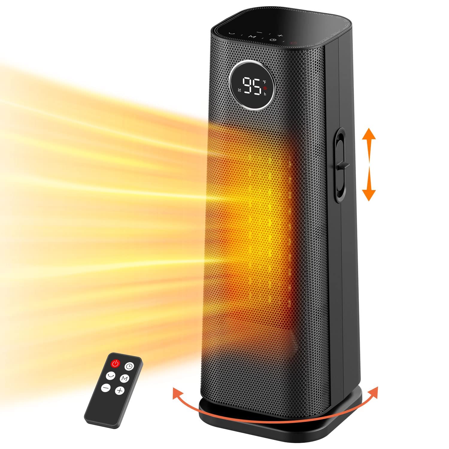 Amazon.com: KopBeau Electric u0026 Portable Remote Space Heater w/Thermostat,  1500W Oscillating Ceramic Tower Heater with 24Hrs Timer for Livingroom  Office Bedroom, Stove u0026 Fireplace Accessories Replacement Parts : Home u0026  Kitchen