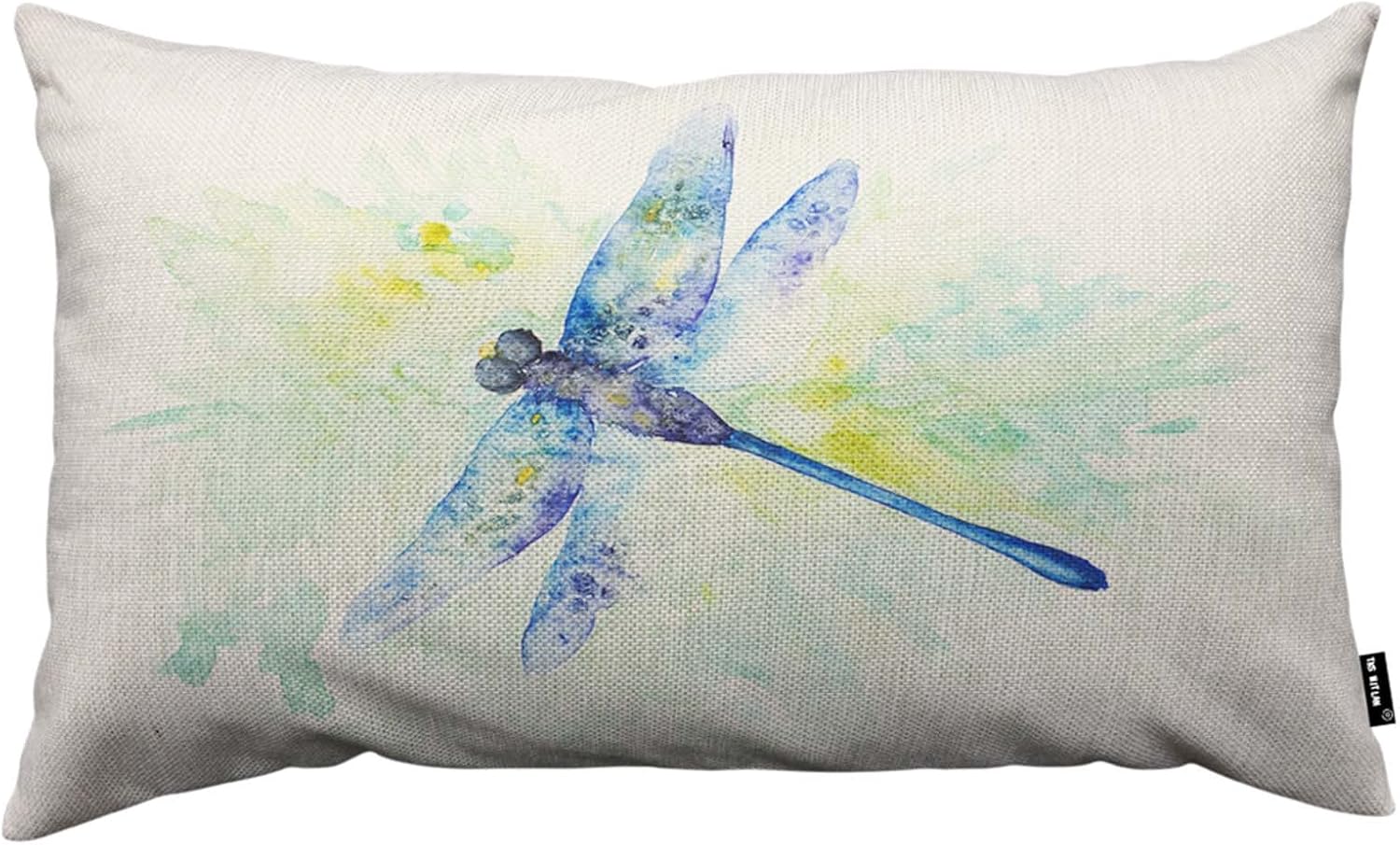 TKS MITLAN Watercolor Dragonfly Pillow Cover 12x20 inch