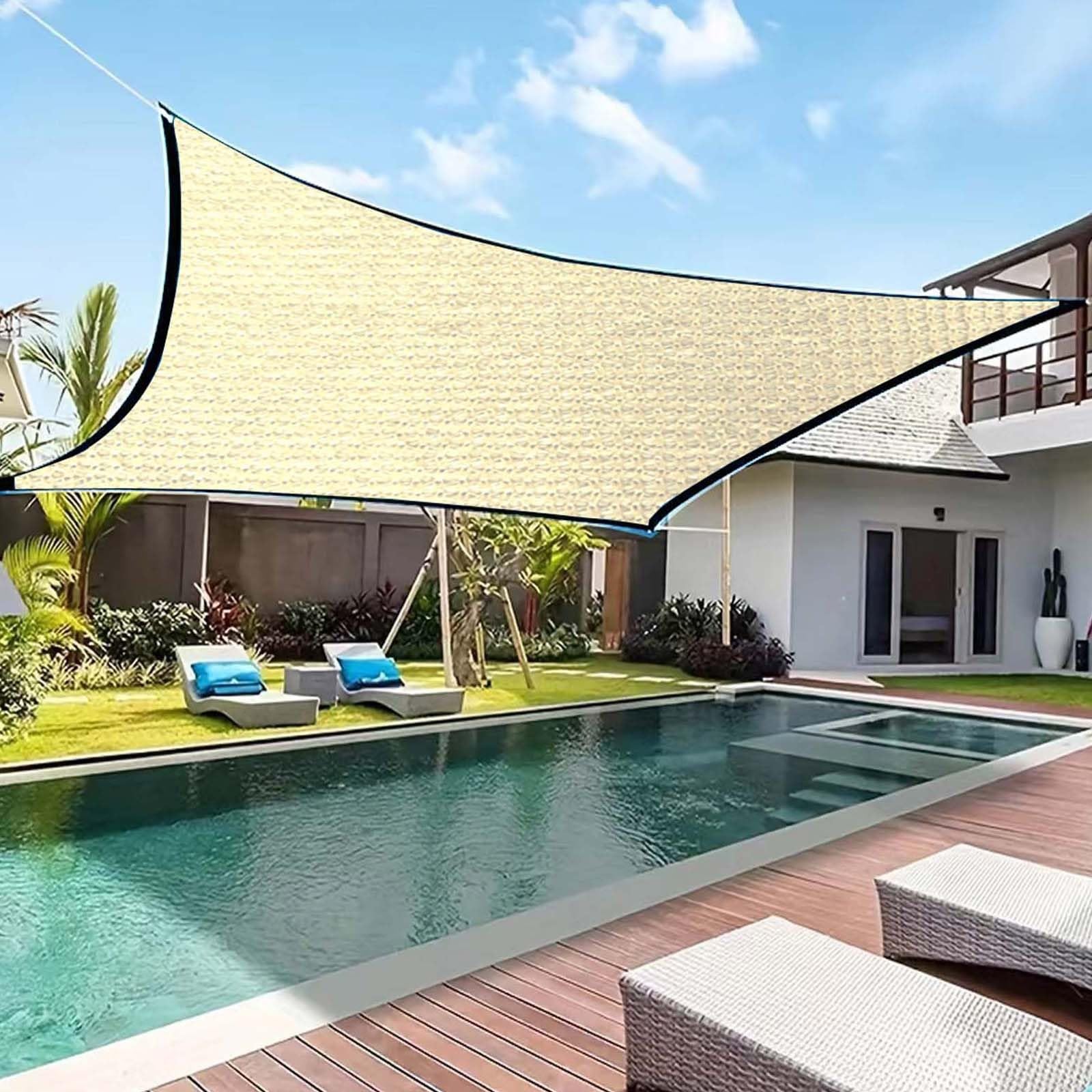 Toldo para patio al aire libre y jardín transpirable de 44x50 pies cubretodo