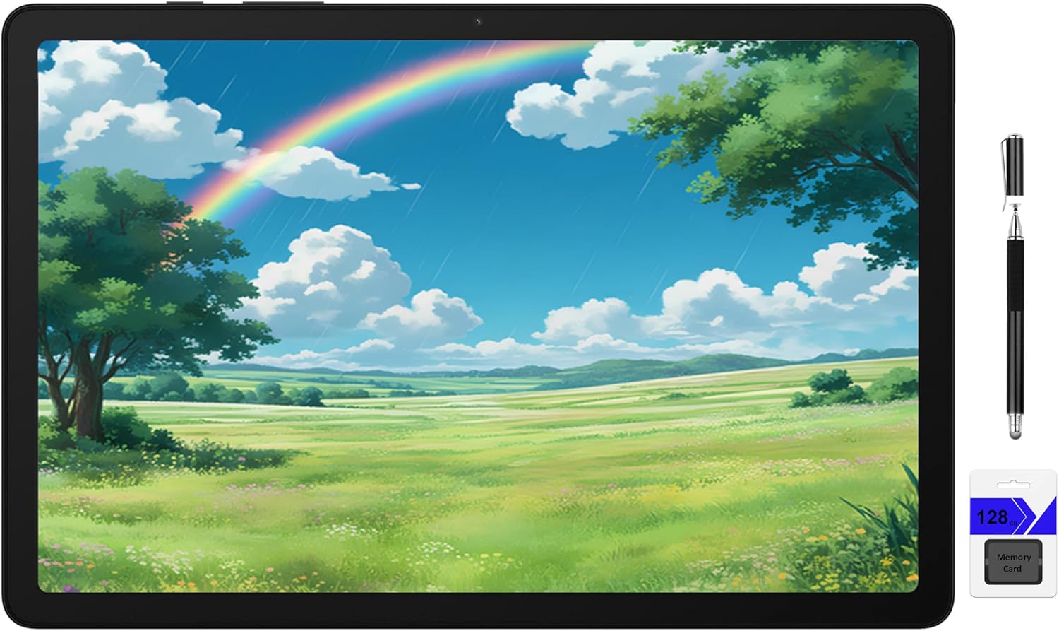 Samsung Galaxy Tab A9+ 11 inch (256GB) Android WiFi Tablet, Big Screen, Quad Speakers, Upgraded Chipset, Multi Window Display, Slim, Light, Durable Design, Graphite with 128GB Memory Card