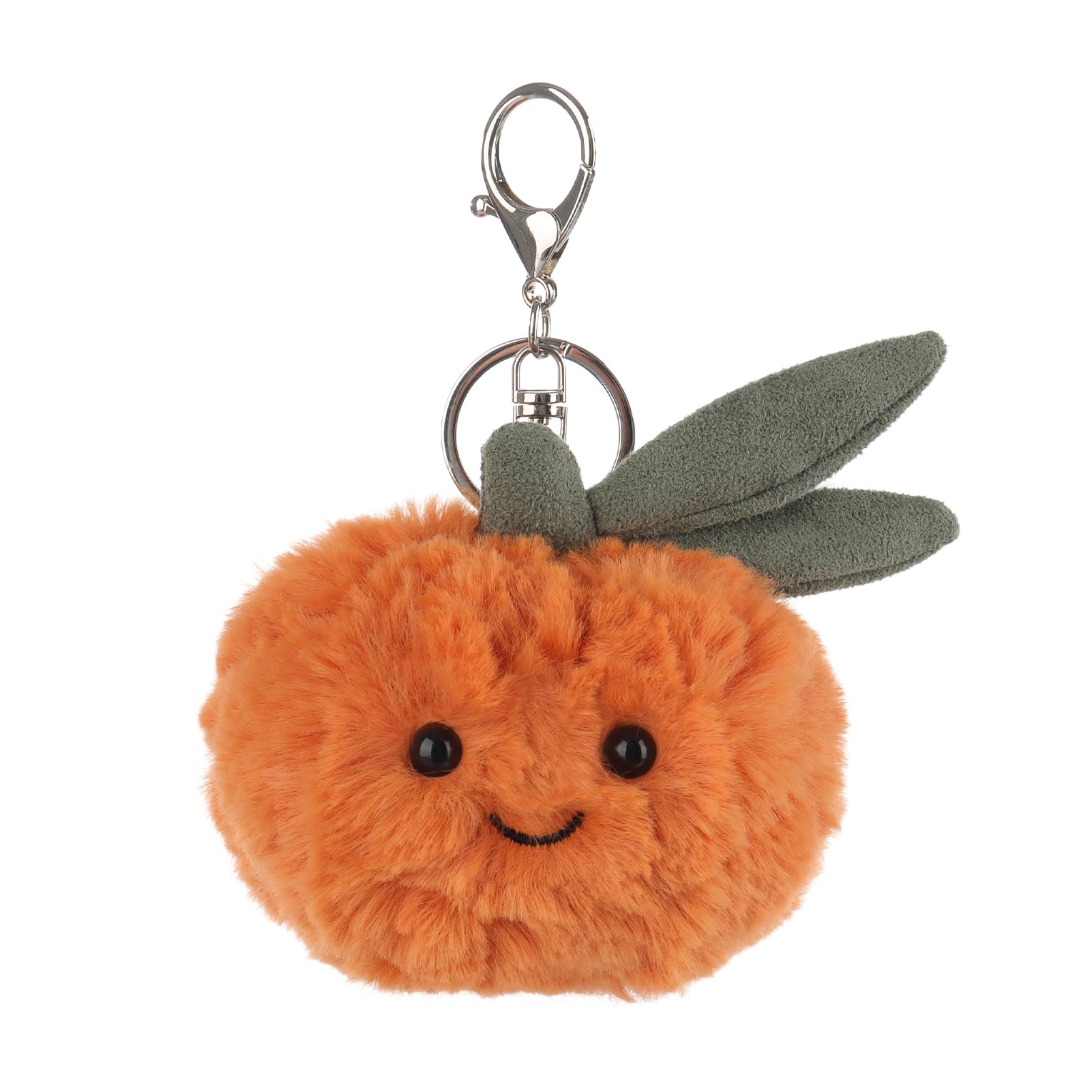 Apricot Lamb Orange Cute Food Plushies Keychain, Soft Stuffed Plush Keychain Toys for Kids’ Backpack, Purse