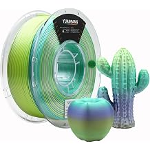 Silk Forest Green PLA 3D Printer Filament 1.75mm, 1kg Spool, High-Gloss Silk PLA Material, Smooth Shiny Finish, 0.03mm Precision, Easy Printing, Ideal for Decorative Models, Artistic Crafts