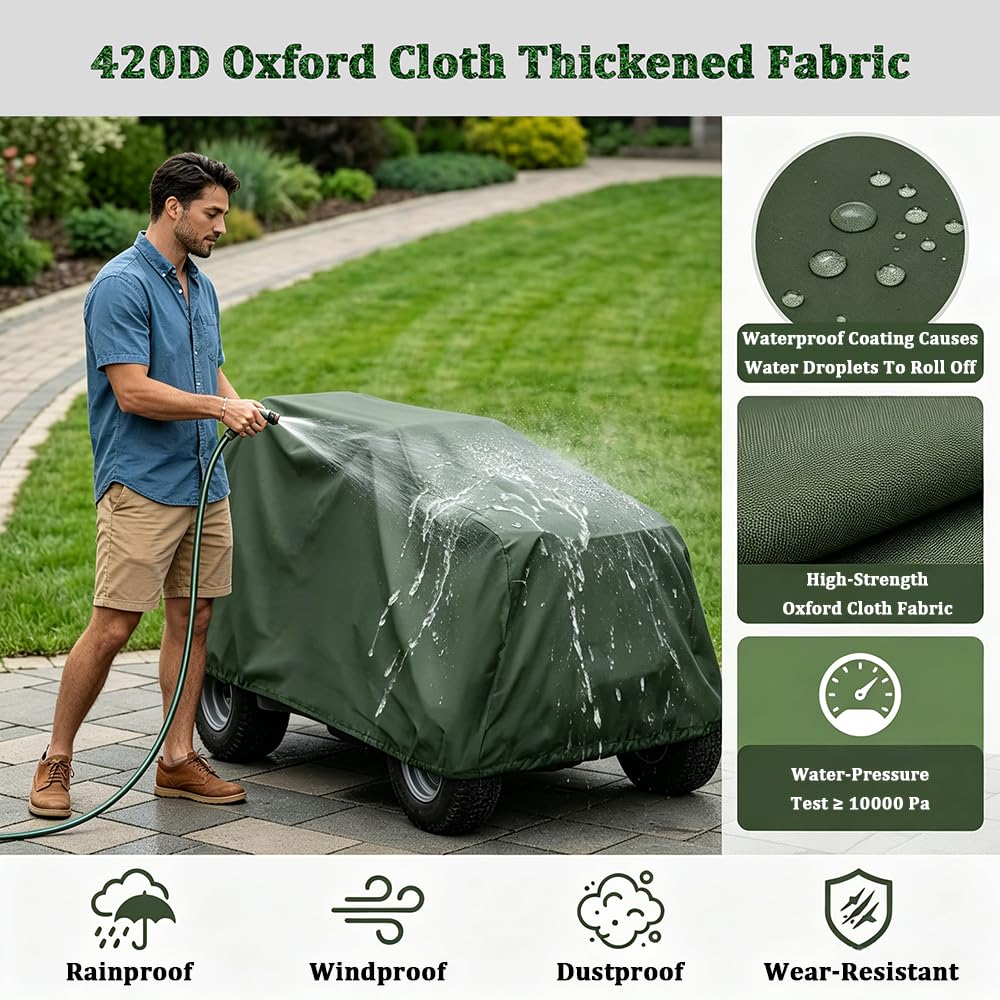 Funda para Tractor Cortacésped para Stiga Park-300 2021-pr 37", Cubierta para Cortacésped Impermeable de Tela Oxford Resistente al Viento