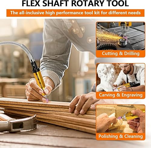 Miniatura 2 de Amoladora de eje 780W Herramienta rotativa 500-25000RPM Rotary Carver con mandril de 3 mandíbulas de 0.26 pulgadas y pedal de pie de velocidad