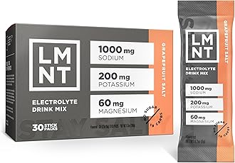 LMNT Zero Sugar Electrolytes - Grapefruit Salt | Drink Mix | 30 Count
