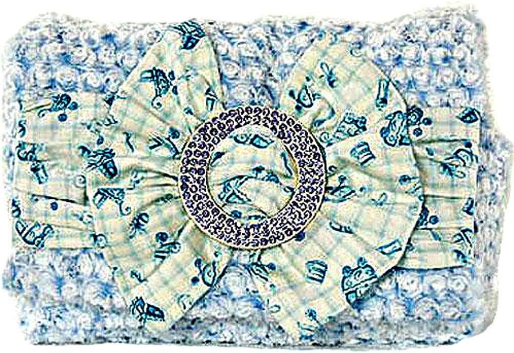 Spoiled Little Mama Light Blue Print Diaper Bag Tote