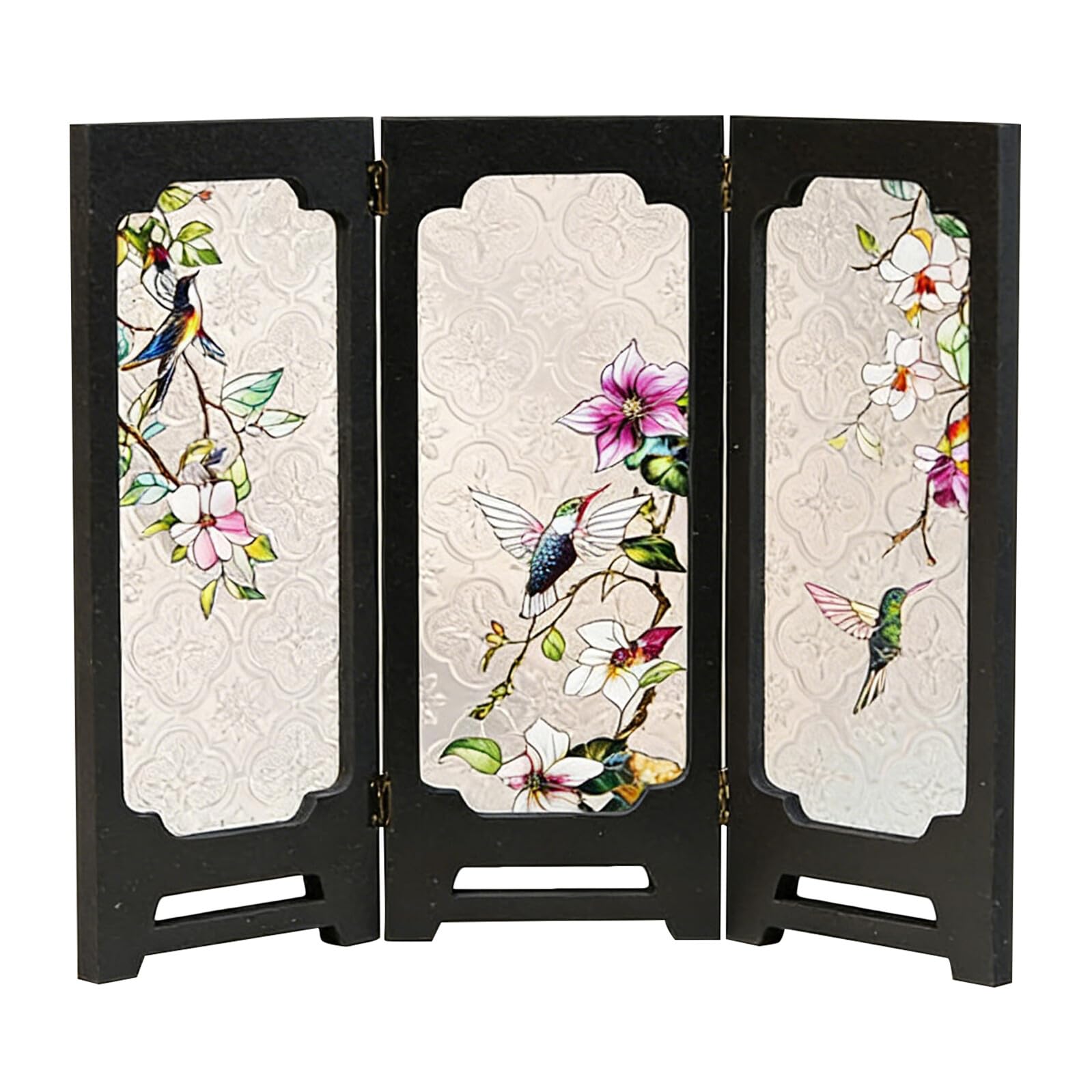 Paravent pliable pour bureau en acrylique au design asiatique raffiné