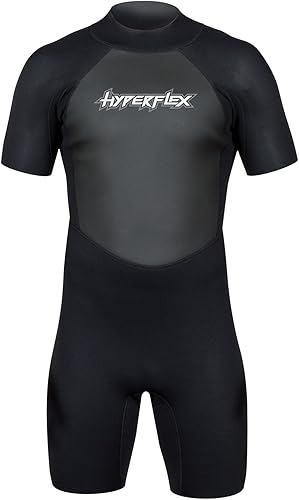 HYPERFLEX Traje de neopreno corto de 0.098in para hombre y mujer, para surf, deportes acuáticos, buceo, esnórquel, cómodo, flexible, ajuste disponible en Yaxa Peru