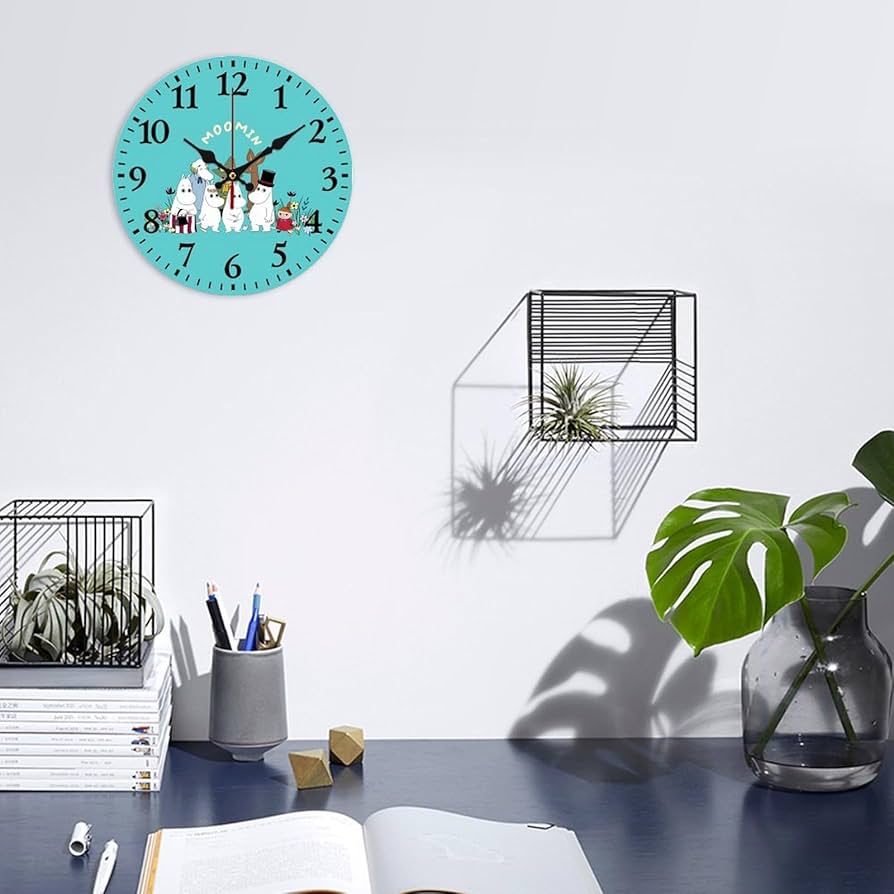 Amazon.co.jp: ムーミン 掛け時計 PVC壁掛け時計 静音 連続秒針