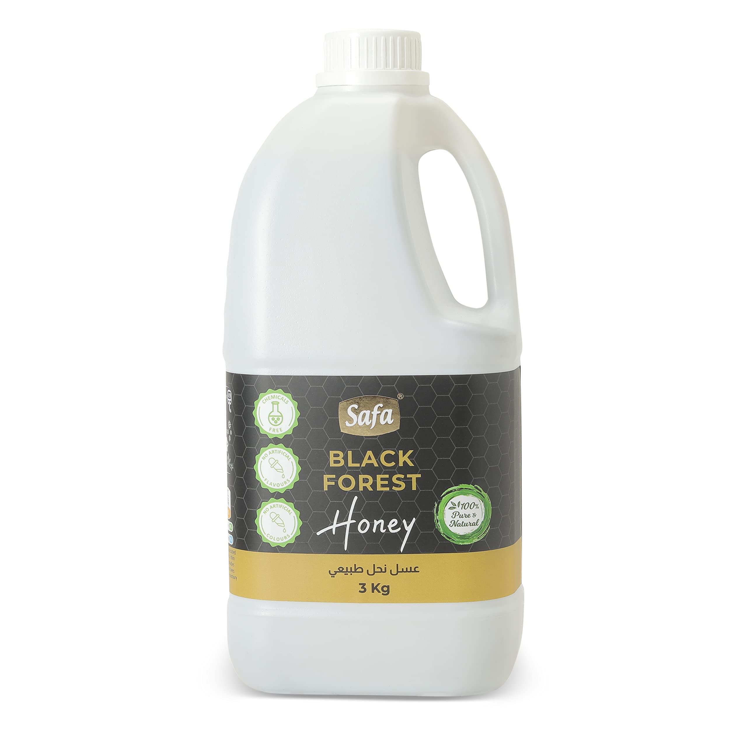 Safa Black Forest Honey | Organic Honey Raw Unprocessed Forest Honey | 100% Pure Natural Honey | Energy Boost & Immune Support for Adults & Kids | Raw Unpasteurized for Maximum Potency 3 kg Value Pack