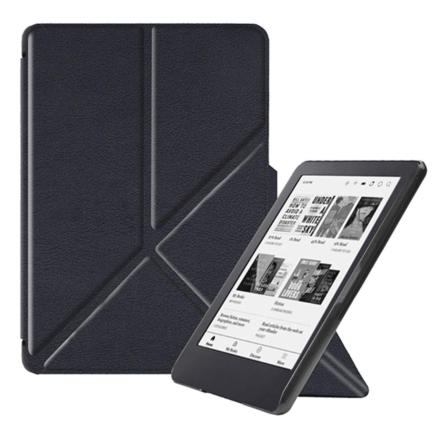Odporne na wstrząsy etui do KOBO Clara Colour - Etui KOBO Clara BW 6" czytnik e-booków ze składanym stojakiem ochronnym (czarny)