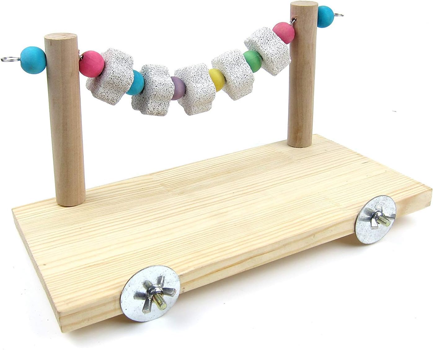 YOU+ Chinchilla Cage Accessories, Wood Platform with Chew Toys Lava Ledge Blocks for Mouse Chinchilla Rat Gerbil Dwarf Hamster