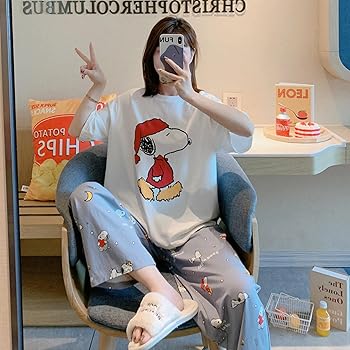Amazon | [売店] スヌーピー パジャマ レディース 長袖 ルーム