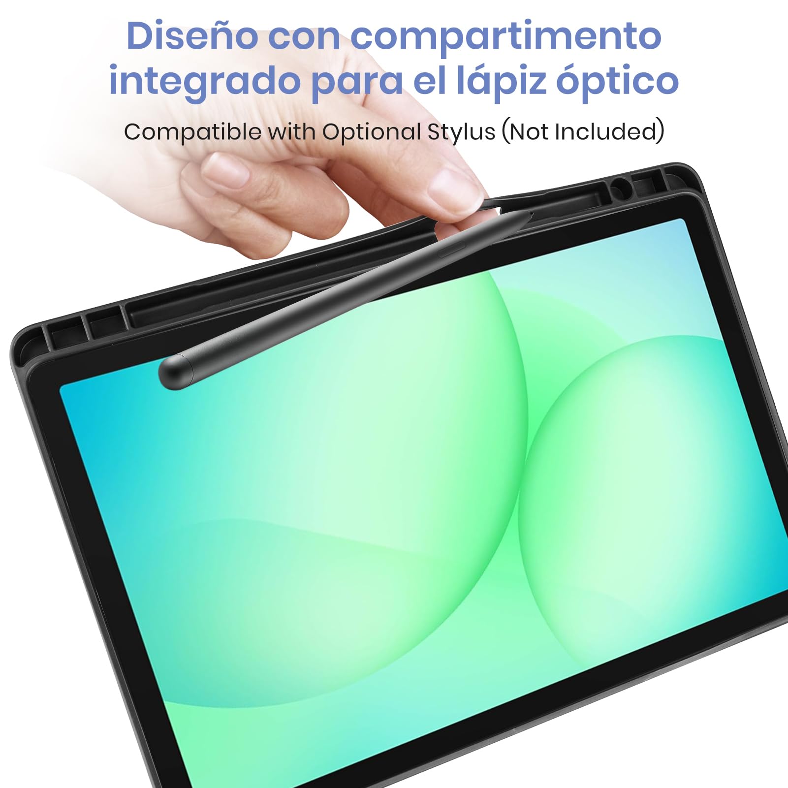 Funda con Teclado para Samsung Galaxy Tab A11 Plus/A9+ 11“ 2025/2023 (SM-X310/X315/X236), Teclado Bluetooth inalámbrico Desmontable con Funda Protectora, para la Tablet Samsung A11+ (Negro)