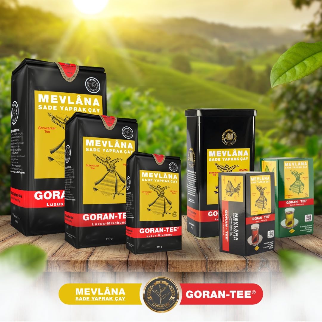 MEVLANA Schwarztee 10 x 1Kg – Goran-Tee Luxus-Mischung – Aromatischer Schwarzer Tee, Orientalischer Tee, Premium Teegenuss