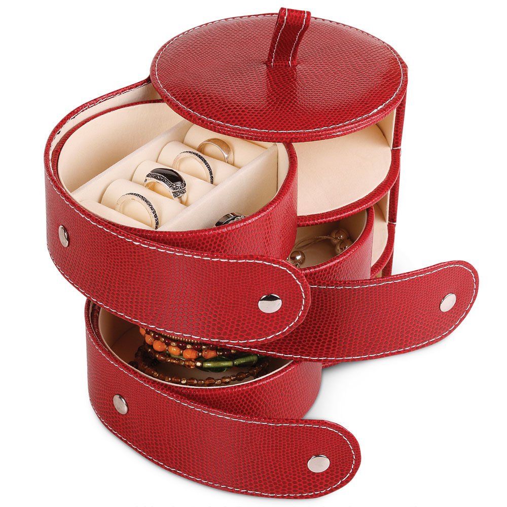 Launch Innovative Products Arielle Leatherette Mini Jewelry Box, Travel Size