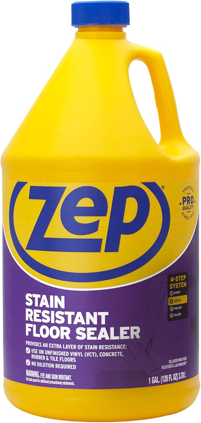Zep Stain Resistant Floor Sealer 1 Gallon ZUFSLR128 Durable, Long