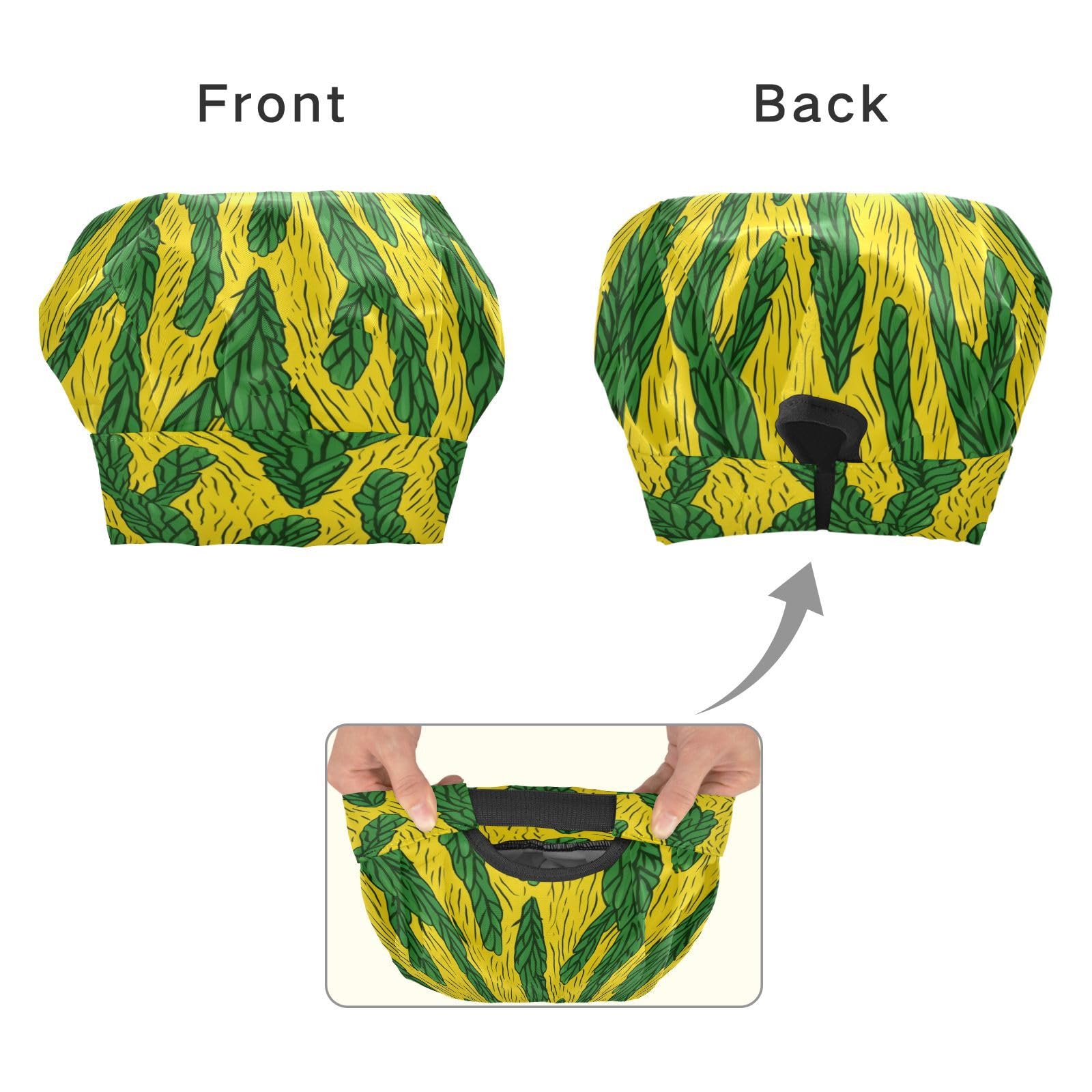 Bulletgxll Cactus with Leaves Kids Apron and Chef Hat Set Adjustable Bib Aprons with Pockets for Cooking Baking Painting