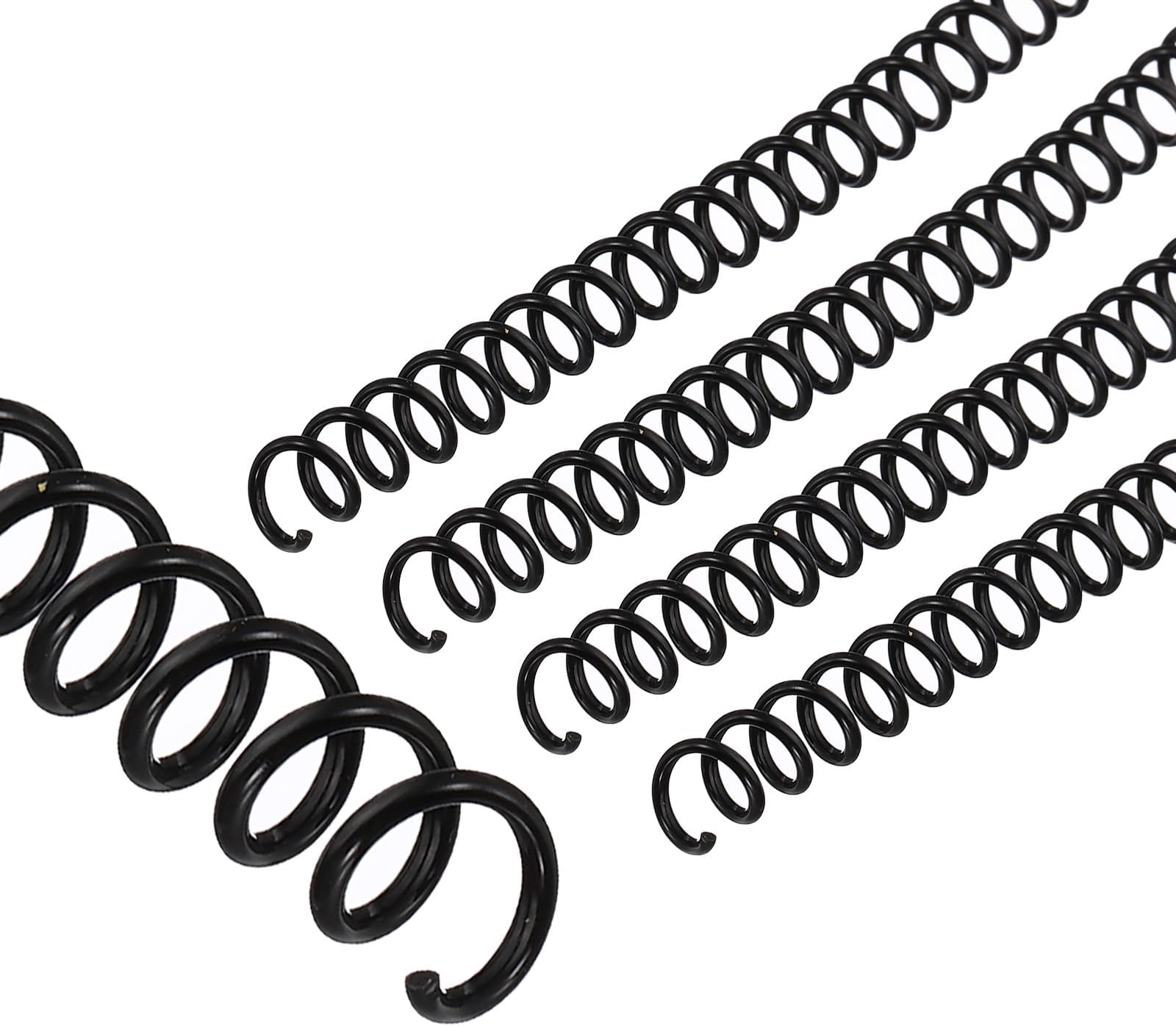 PATIKIL 8mm(5/16") Plastic Spiral Binding Coils, 200 Pcs Binding Spirals 40 Sheet Capacity 4:1 Pitch Binding Spirals for Binding Paper Sheets, Black