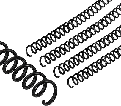 PATIKIL 8mm5/16" Plastic Spiral Binding Coils, 50 Pcs Binding Spirals 40 Sheet Capacity 41 Pitch Binding Spirals for Binding Paper Sheets, Black