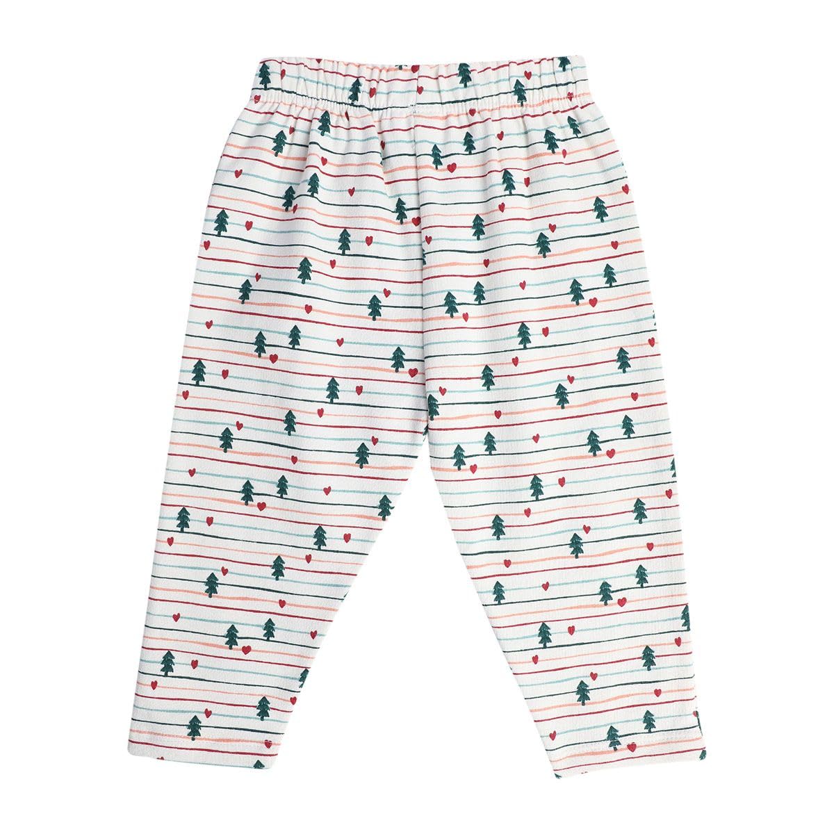 Mini Klub Baby Full Length Knit Cotton White/Red/Yellow Printed Bottom (Pack Of 3, New Born) - Image 7 thumbnail