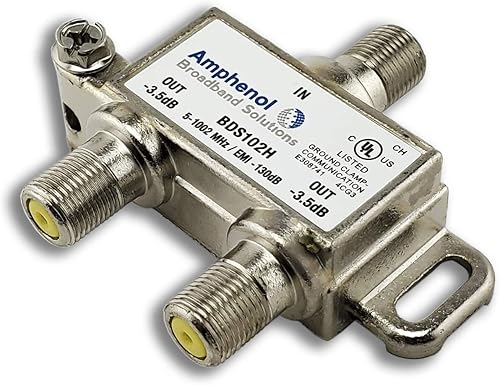 Miniatura 3 de (Lote de 5 unidades) Divisor de cable coaxial de calidad digital HD de 2 vías extremo de 1 GHz de alto rendimiento por DCS