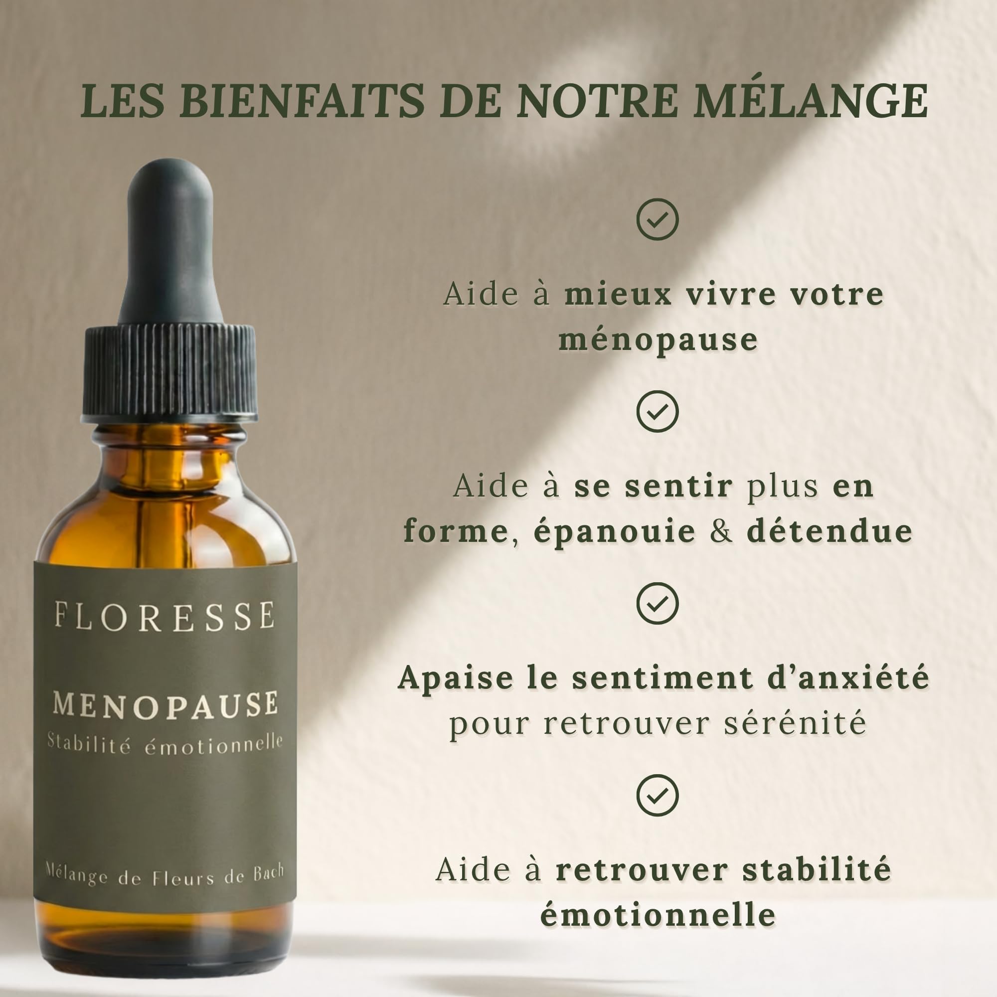 Conseil Fleur de Bach® – Fleurs de Bach Ménopause 30ml +1 OFFERT – Cure complète – Bouffées de chaleur, sommeil perturbé, irritabilité – Élixir floral traditionnel – Lot 2 flacons