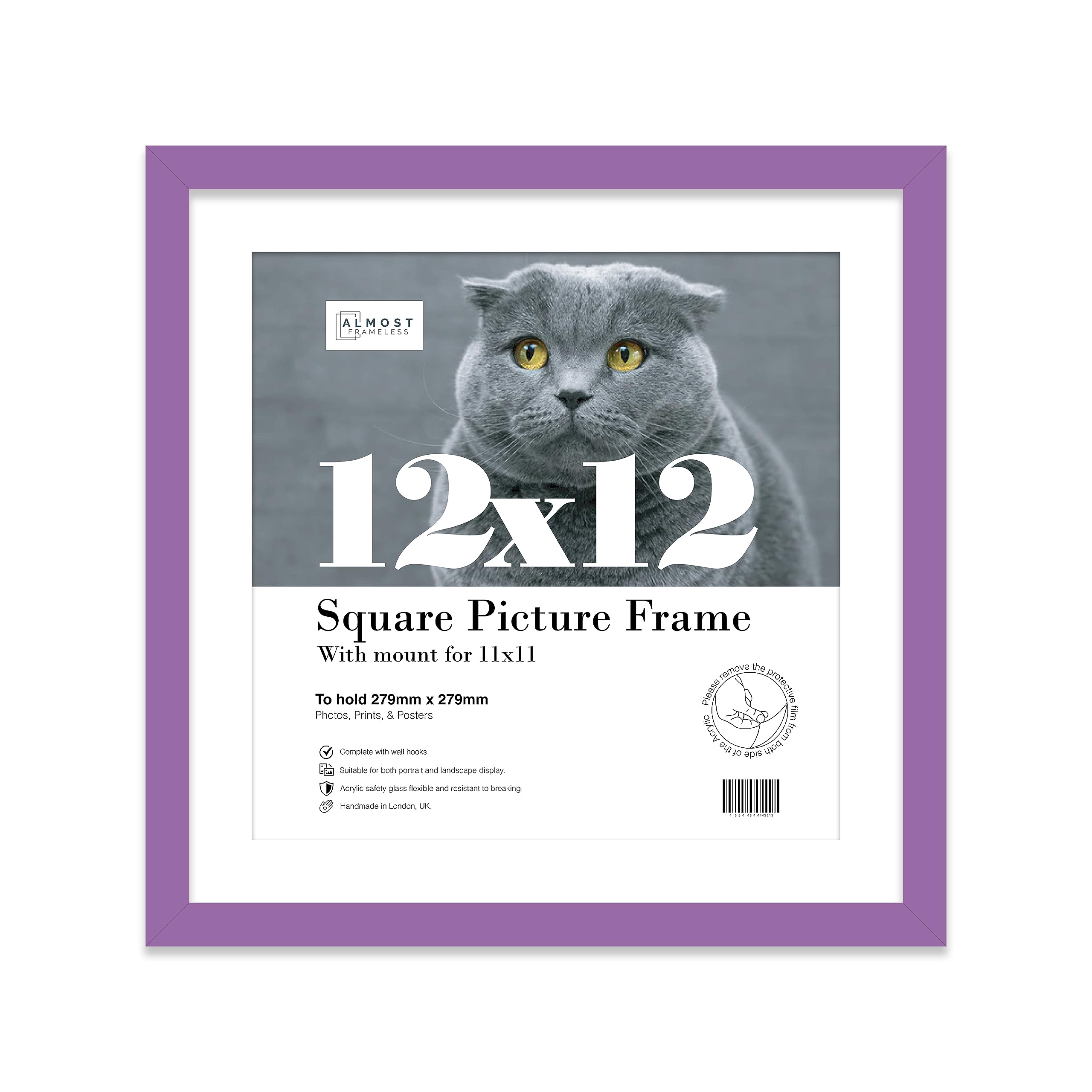 7X7" Oak Picture Frame7X7" Square Frame With 6X6" Mount For 7X7"/6X6" Pictures Art Deco Style Room Decor1 Pack from B&Q
