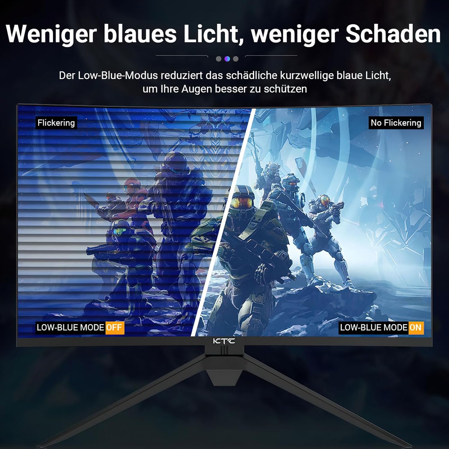 KTC Monitor Gaming curvo 32 pollici, 165Hz, 2K 2560 x 1440 WQHD 1440p Schermo PC, 1ms, VA 1500R Senza Cornice, HDR, FreeSync G-Sync, schermo di riduzione della luce blu, DP1.2, HDMI2.0, H32S17 KTC Monitor Gaming curvo 32 pollici, 165Hz, 2K 2560 x 1440 WQHD 1440p Schermo PC, 1ms, VA 1500R Senza Cornice, HDR, FreeSync G-Sync, schermo di riduzione della luce blu, DP1.2, HDMI2.0, H32S17