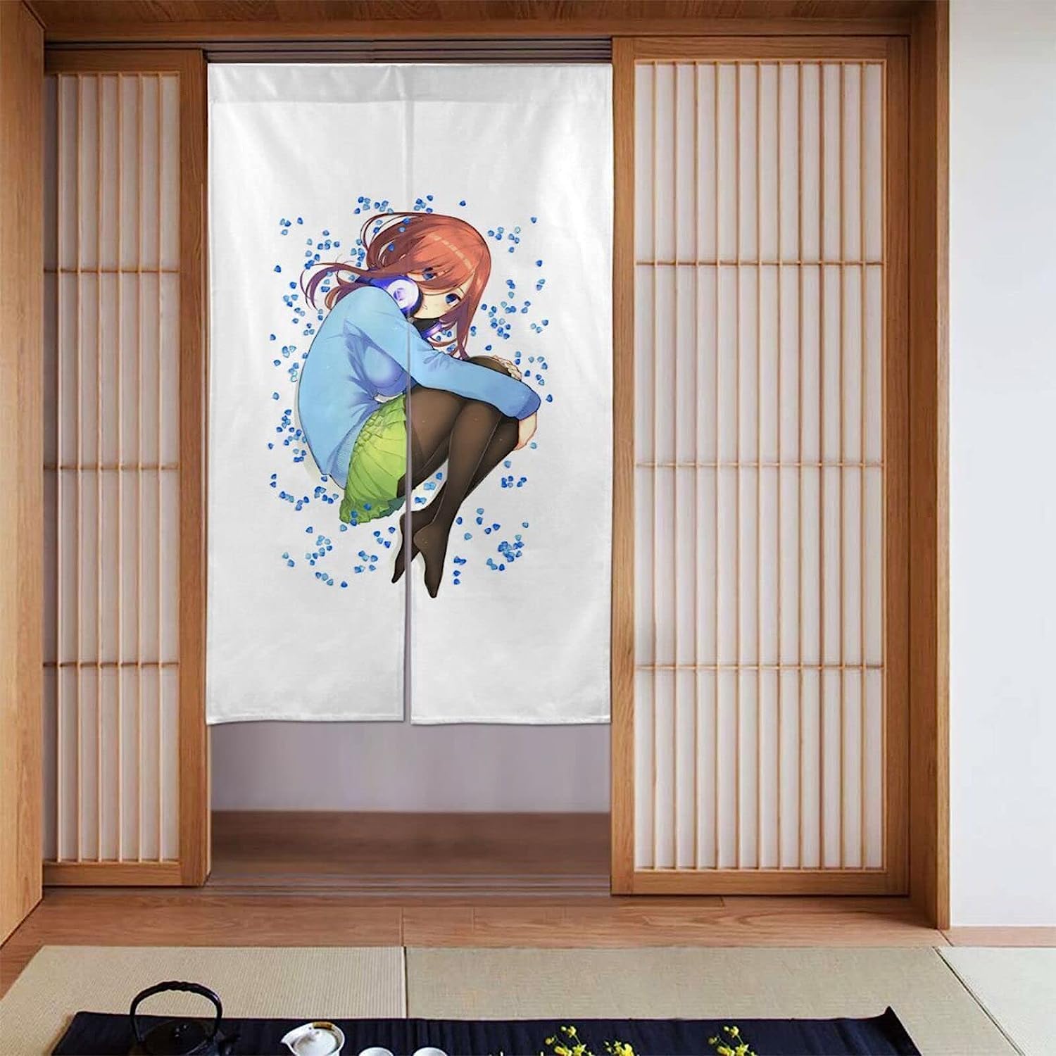 Amazon.co.jp: 五等分の花嫁 のれん 目隠し 暖簾 部屋間仕切り 廊下