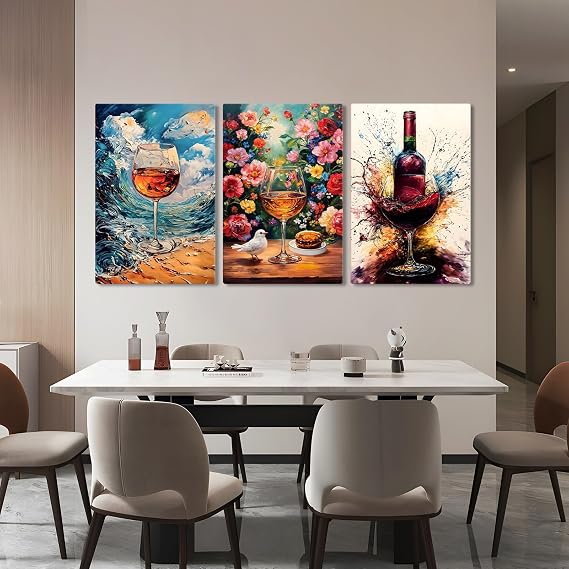 Amazon.com: Wine Canvas Wall Art, Winery Canvas Wall Art, Wine Pictures ...