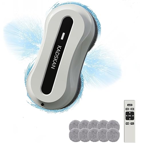 Window Cleaning Robot, Automatic Window Cleaner Robot, Electric Washing Tool, Inside/Outside, Smart Cleaning Machine with Dual Water Spray Technology, Edge Detection