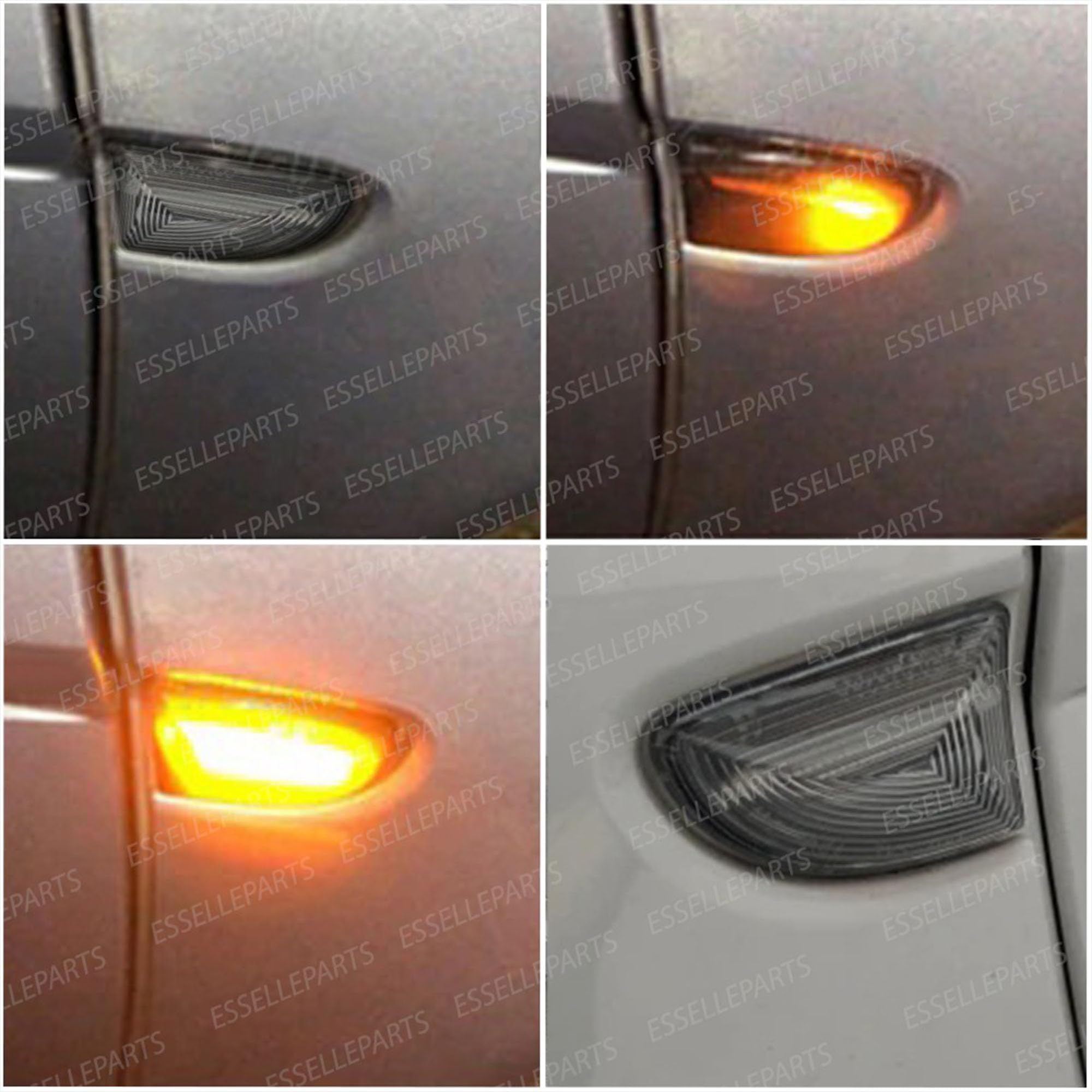 Coppia Frecce Laterali Trasparenti Progressive Dinamiche a LED per Smart Fortwo 451, Plug and Play Canbus Nessun Errore