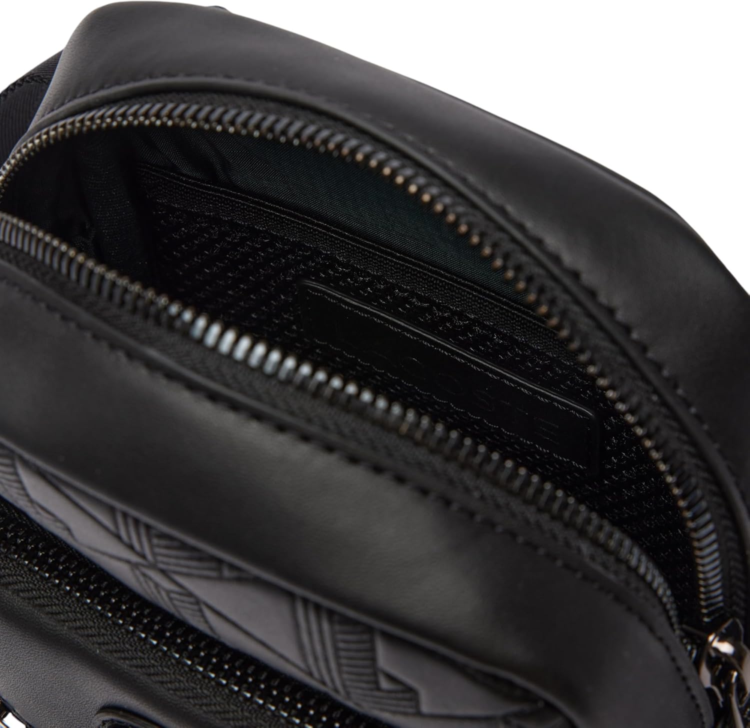 Lacoste Embossed Monogram Small Crossover Bag, Black, One Size