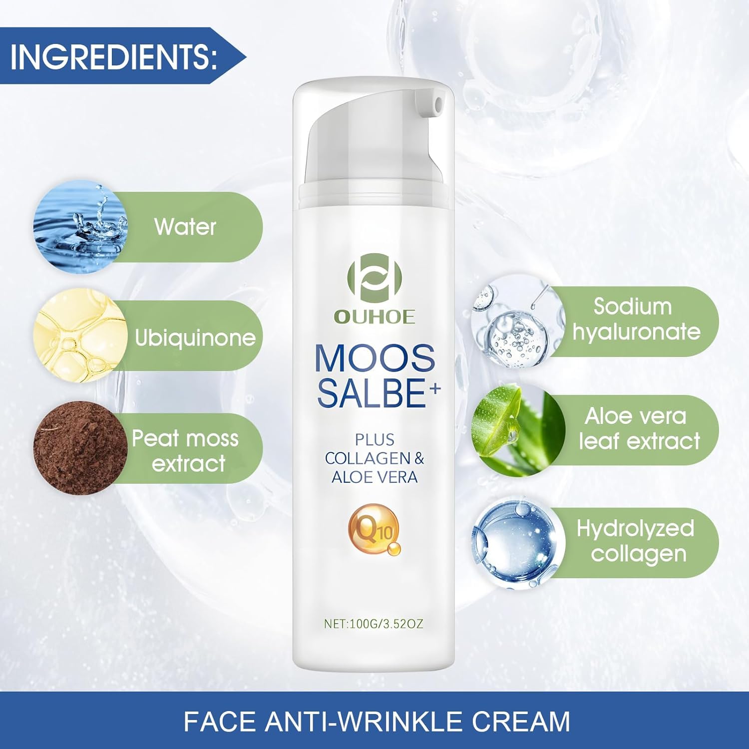 Moossalbe PLUS, 100g Aktiv Hautreparatur Moossalbe, gegen Hautunreinheiten  und Hautglanz Mooscreme Natrliche Aloe Vera, gegen Falten  Gesichtsfaltencreme fr alle Hauttypen : Amazon.de: Kosmetik