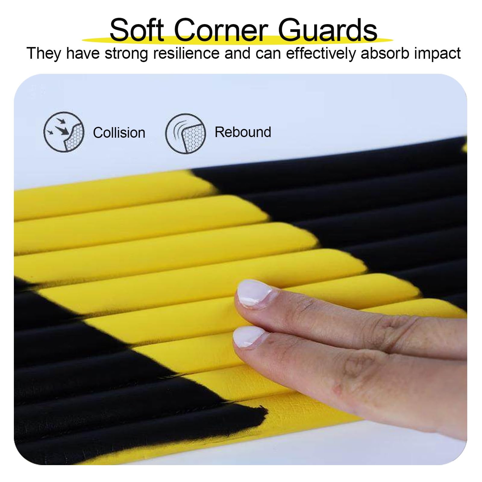 Protectores de esquina de borde de pared, tiras industriales anticolisión, acolchado protector de espuma autoadhesivo para garaje, almacén, fábrica