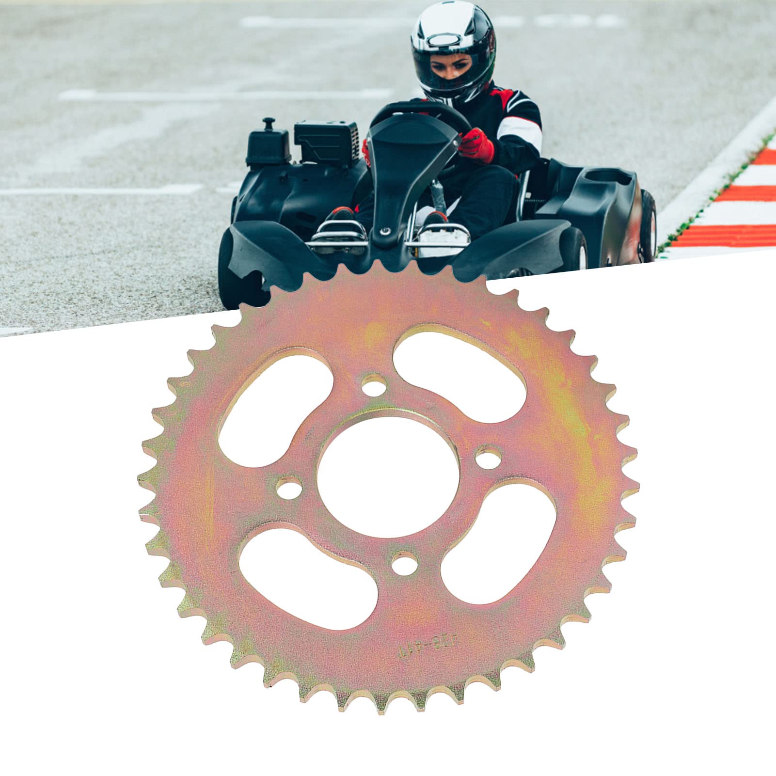 Pignone Posteriore 428 Catena 41T 41 Denti Pignone Posteriore Pignone Posteriore in Acciaio Pignone Sostituzione per Moto Leggera ATV Fai da Te