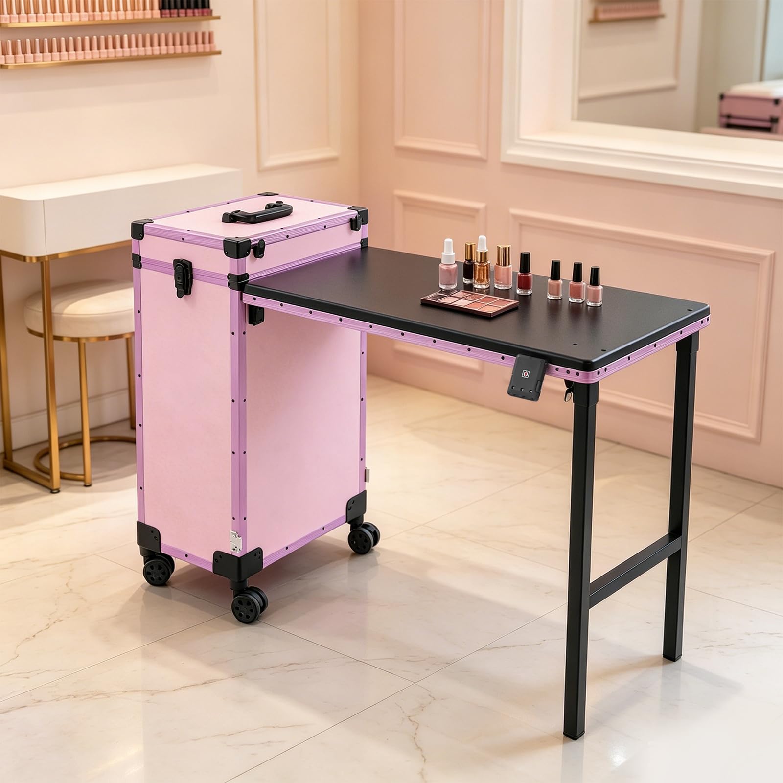 Maletín de maquillaje, estuche de maquillaje de viaje