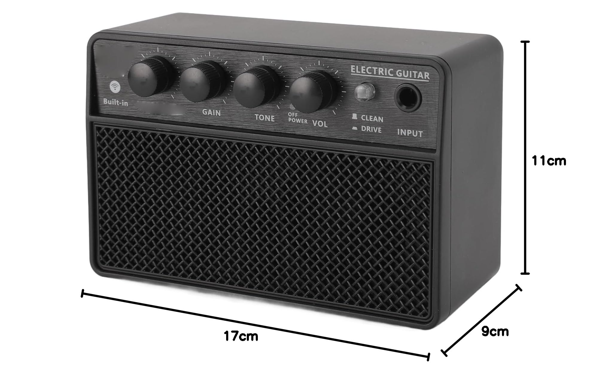 Tragbarer 10-W-Bassverstärker mit Wiederaufladbarem 3, 7-V-2000-mAh-Akku, Kleine Größe und Elegantes Design, Plug-and-Play, USB C, 4 Stunden Nutzungsdauer, 6, 35-mm-Eingangsbuchse