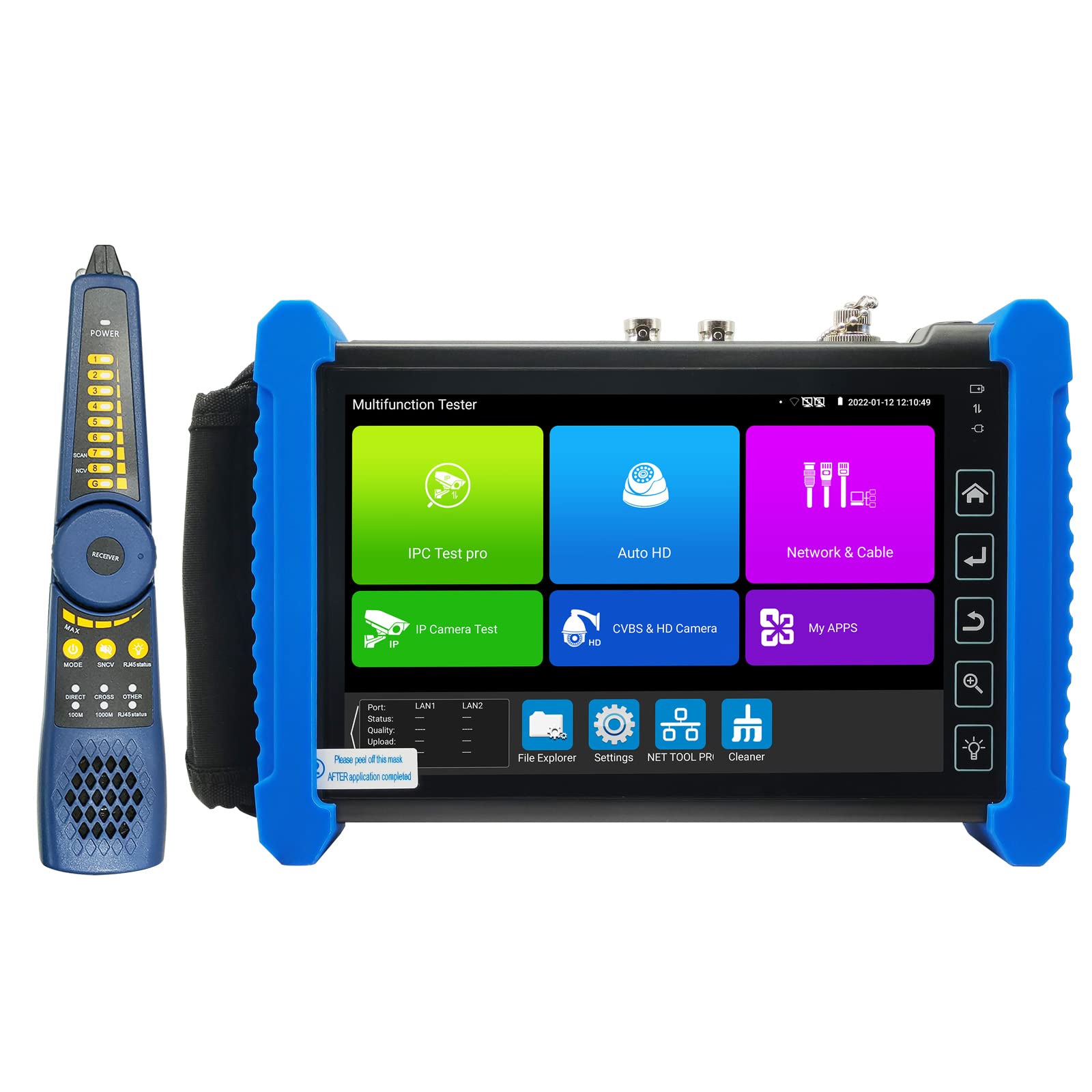 Rsrteng CCTV Tester,IPC-7600COTADHS Plus 8K 32MP IP Camera Tester with Cable Tracer 4K 8MP AHD CVI T