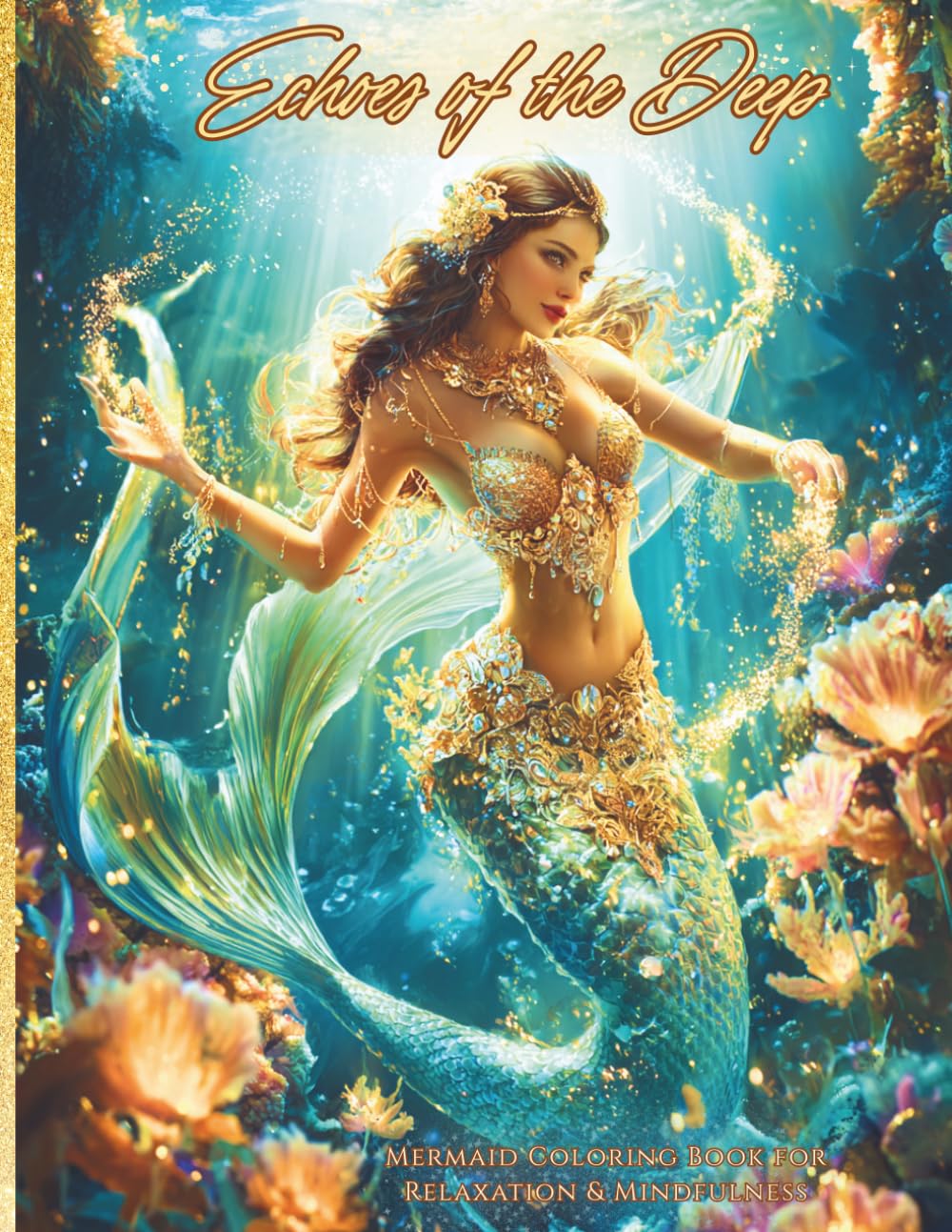 Echoes of the Deep: Mermaid Coloring Book for Adults Featuring Stress Relief, Relaxation & Mindfulness